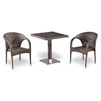 комплект мебели из искуственного ротанга sinol серый на 2 персоны в Нижневартовске