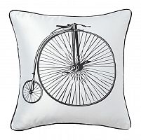 подушка с ретро-велосипедом retro bicycle white в Нижневартовске