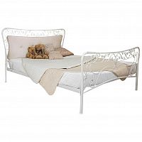 кованая двуспальная кровать 160х200 белая lina в Нижневартовске