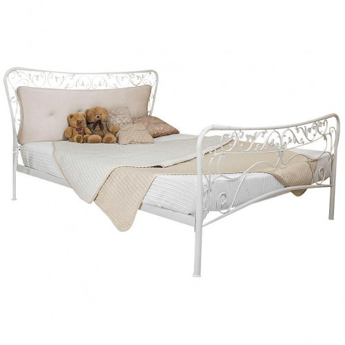 кованая двуспальная кровать 160х200 белая lina в Нижневартовске