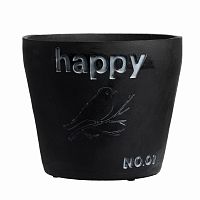 цветочный горшок happy чёрный в Нижневартовске