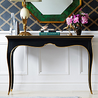 консоль дрезден черная с золотым декором в Нижневартовске