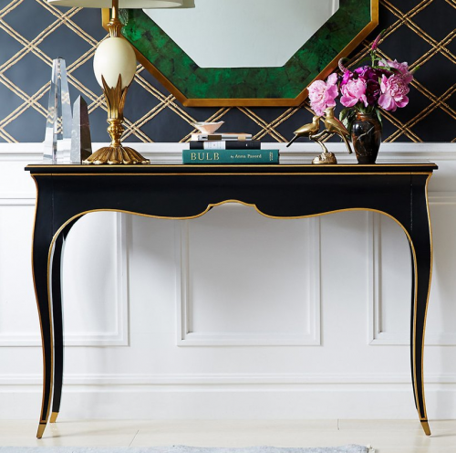 консоль дрезден черная с золотым декором в Нижневартовске