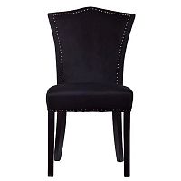 стул велюр черный, ножки черные, гвозди и кольцо хром в Нижневартовске