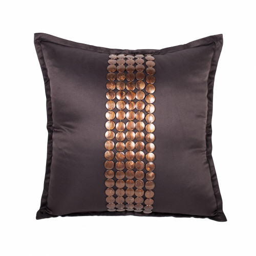декоративная подушка handwork exclusive квадратная коричневая в Нижневартовске