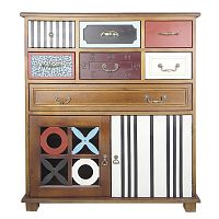 вертикальный комод gouache birch (7 ящиков) разноцветный в Нижневартовске