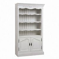 правый книжный шкаф для библиотеки с дверцами марсель молочно-белый в Нижневартовске