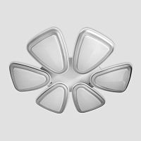 потолочная светодиодная люстра ambrella light orbital granule fg1014/6 wh/sl 410w d1040*800 в Нижневартовске