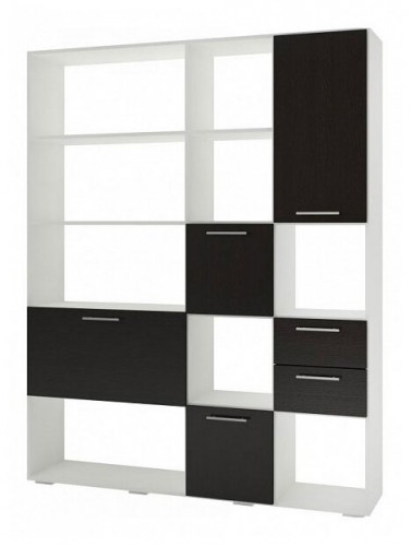 стеллаж баронс бриз ст.123.1600-01 9 полок, 2 ящика, материал: лдсп в Нижневартовске