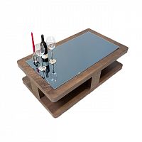 стол журнальный vision glass коричневый в Нижневартовске