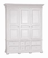 шкаф платяной трехдверный с увеличенной глубиной нордик белый в Нижневартовске