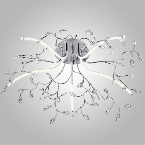 потолочная светодиодная люстра eurosvet 90036/5 хром в Нижневартовске