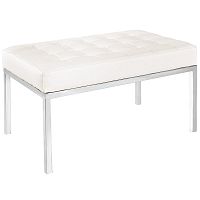 скамья bench белая кожа в Нижневартовске