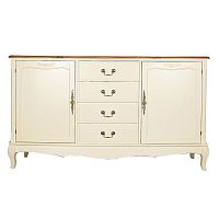 бежевый комод leontina (4 ящика и 2 двери) бежевый в Нижневартовске