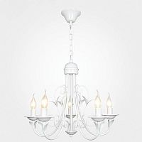 подвесная люстра eurosvet афина 60050/5 глянцевый белый в Нижневартовске