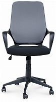 кресло компьютерное стиль черный пластик / серая спинка / черная сидушка в Нижневартовске