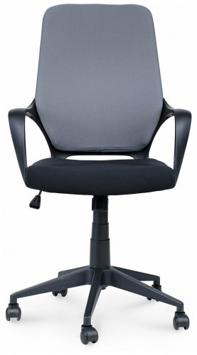 кресло компьютерное стиль черный пластик / серая спинка / черная сидушка в Нижневартовске