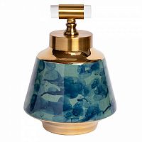 ваза керамическая с крышкой сине-бирюзовая 19*30см в Нижневартовске