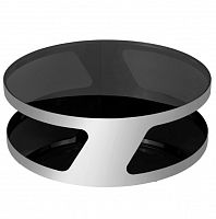 столик журнальный circle black серебряный , чёрный в Нижневартовске