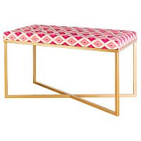 банкетка икат розовая на золотом основании в Нижневартовске