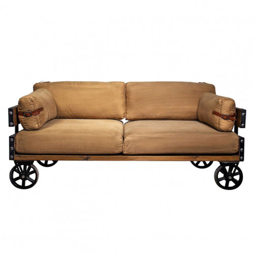 диван loft двухместный прямой коричневый в Нижневартовске