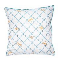 декоративная подушка квадратная с голубым узором и стрекозами в Нижневартовске
