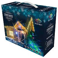 новогодний набор для украшения загородного дома premium 8 предметов, цвет гирлянд белый в Нижневартовске