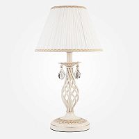 настольная лампа eurosvet amelia 10054/1 белый с золотом/прозрачный хрусталь strotskis в Нижневартовске