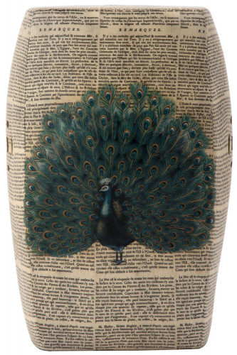 керамический столик-табурет garden stool с павлином в Нижневартовске