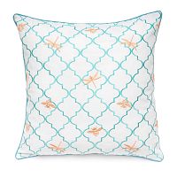 декоративная подушка квадратная со светло-голубым узором и стрекозами в Нижневартовске