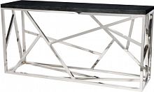 консоль geometric 180x50x90 хром, черная столешница в Нижневартовске