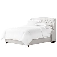 кровать двуспальная 180х200 светло-бежевая из велюра hugo в Нижневартовске