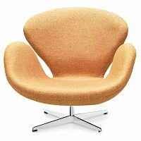 кресло swan chair коричневое в Нижневартовске