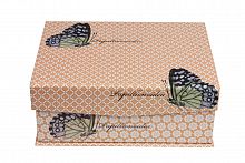 декоративная коробка с бабочками оранжевая charmian media в Нижневартовске