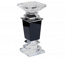 подсвечник хрустальный квадратный на черной ножке, 21,2 см в Нижневартовске