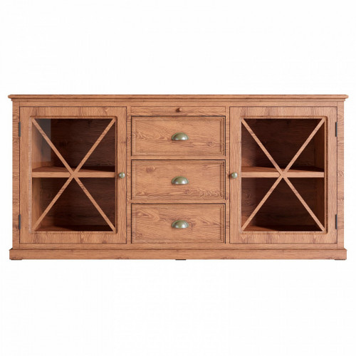 комод palermo natural с дверками коричневый в Нижневартовске