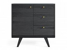 мини-комод thimon чёрный дуб фасады шпон в Нижневартовске