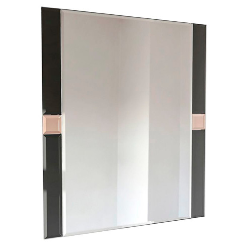 зеркало прямоугольное черное с розовыми вставками декоратив в Нижневартовске