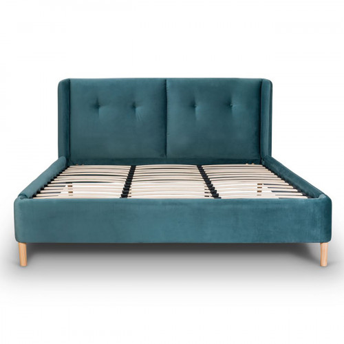 кровать двуспальная 180х200 из велюра бирюзовая brighton в Нижневартовске