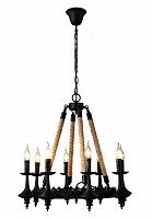 подвесная люстра divinare dora 8121/01 lm-8 черная в Нижневартовске