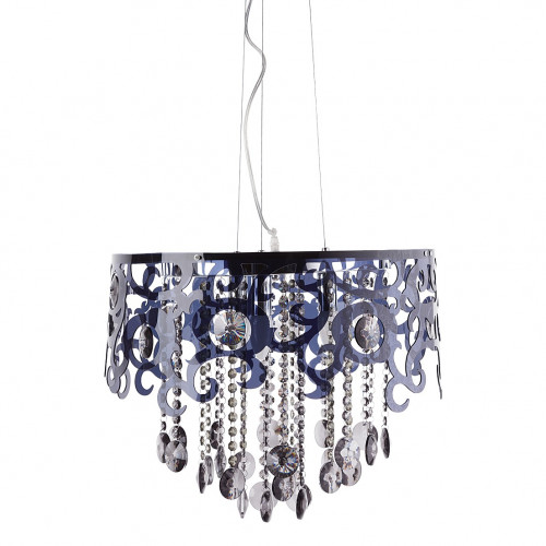 люстра подвесная черная с хрустальными подвесками abbie в Нижневартовске