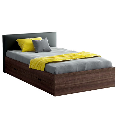 кровать полутораспальная 120х200 серая city в Нижневартовске