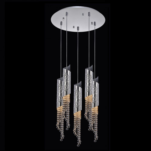 люстра дизайнерская pulled хром прозрачная в Нижневартовске