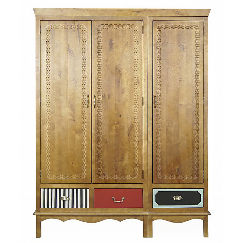 шкаф трехстворчатый gouache birch светло-коричневый в Нижневартовске