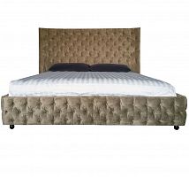 кровать двуспальная 180х200 бежевая из велюра cons в Нижневартовске