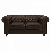 диван chester classic двухместный прямой темно-коричневый в Нижневартовске