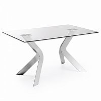 стол virginiaик 150x90 хром clear c100c07 от la forma (ex julia grup) в Нижневартовске