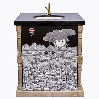 тумба с раковиной старый город нуар fornasetti в Нижневартовске