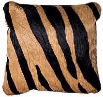 подушка меховая 40х40 зебра коричнево-черная в Нижневартовске