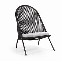 стад кресло металлическое черный канат черный от la forma (ex julia grup) в Нижневартовске
